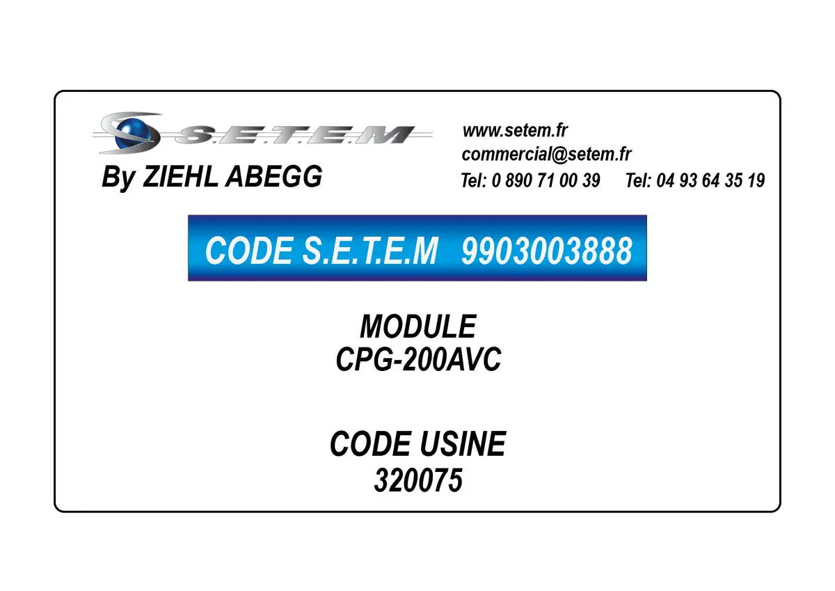 9903003888-MODULE ZIEHL ABEGG CPG-200AVC *320075*