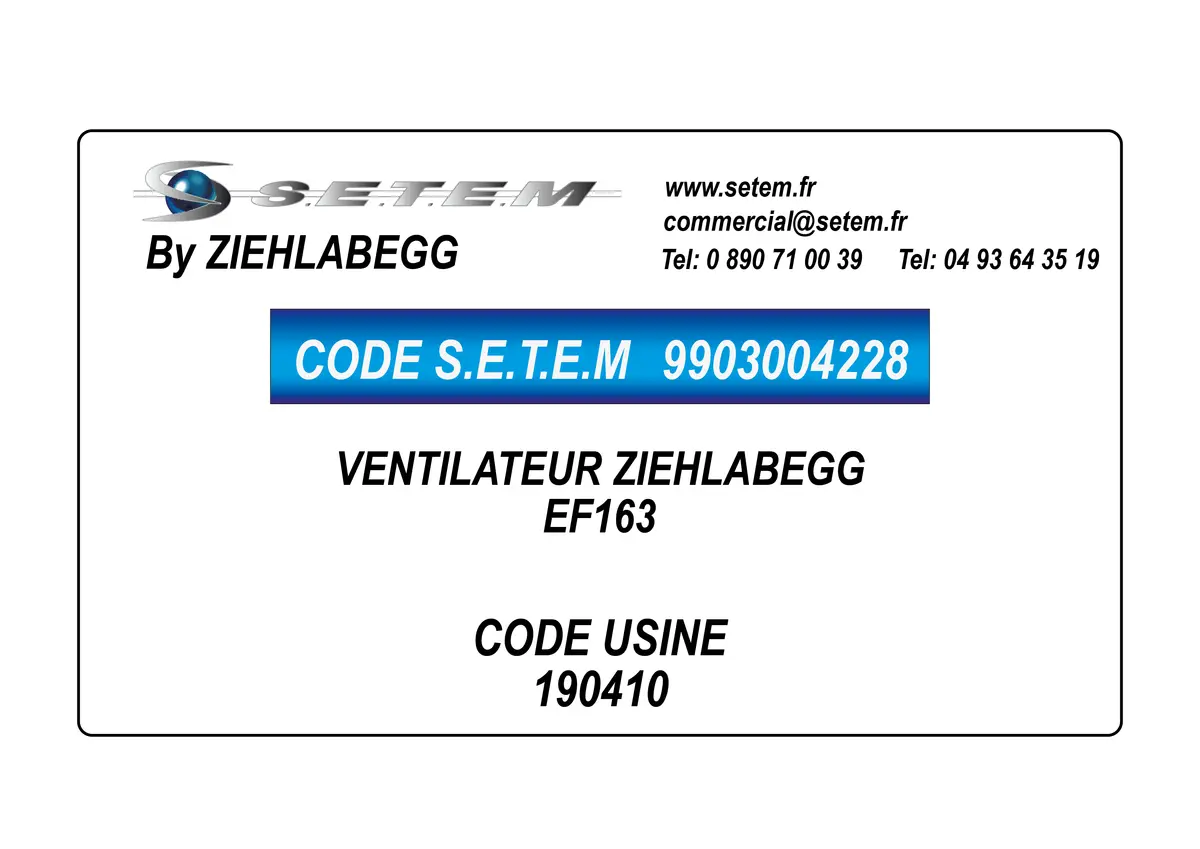 9903004228-VENTILATEUR ZIEHLABEGG EF163 *190410*