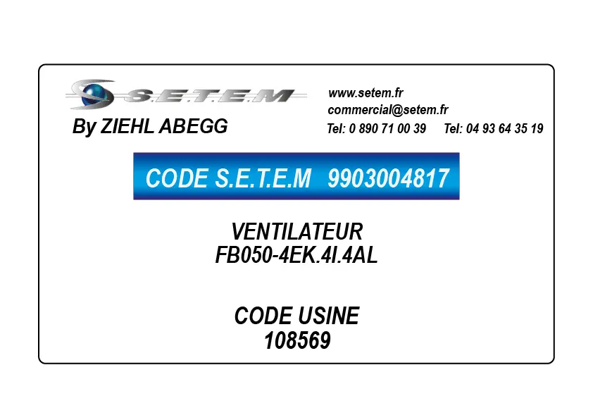 9903004817-VENTILATEUR ZIEHL ABEGG FB050-4EK.4I.4AL *108569*