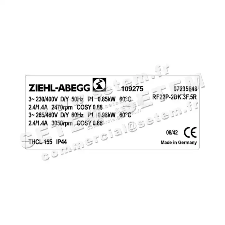 VENTILATEUR RF22P-2DK.3F.5R *109275* 2