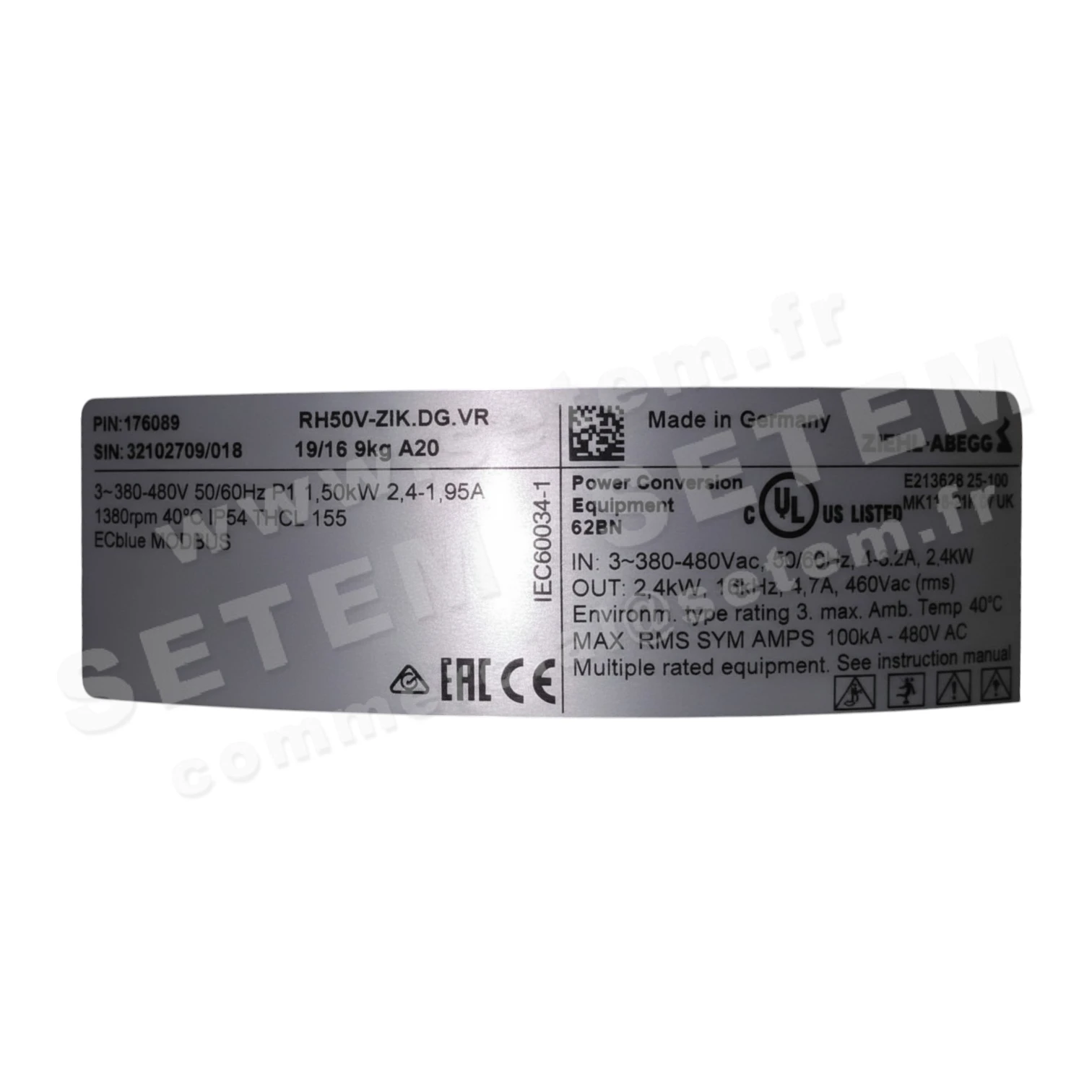 MOTOTURBINE RH50V-ZIK.DG.VR *176089*