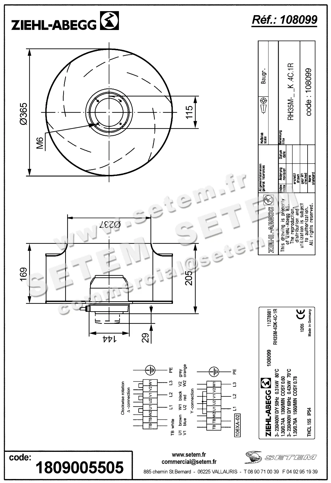 MOTOTURBINE RH35M-4DK.4C.1R *108099* 2