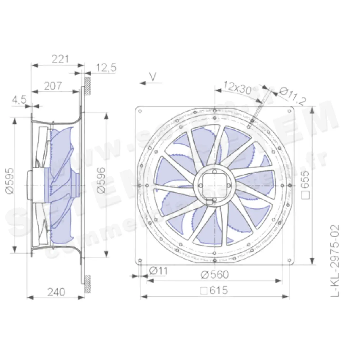9903008008-VENTILATEUR ZIEHL ABEGG ZN050-VDQ.4I.V7P1 *161768* 2