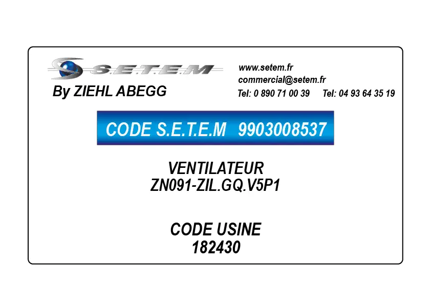 9903008538-VENTILATEUR ZIEHL ABEGG ZN050-ZIQ.DC.V7P2 *182472*