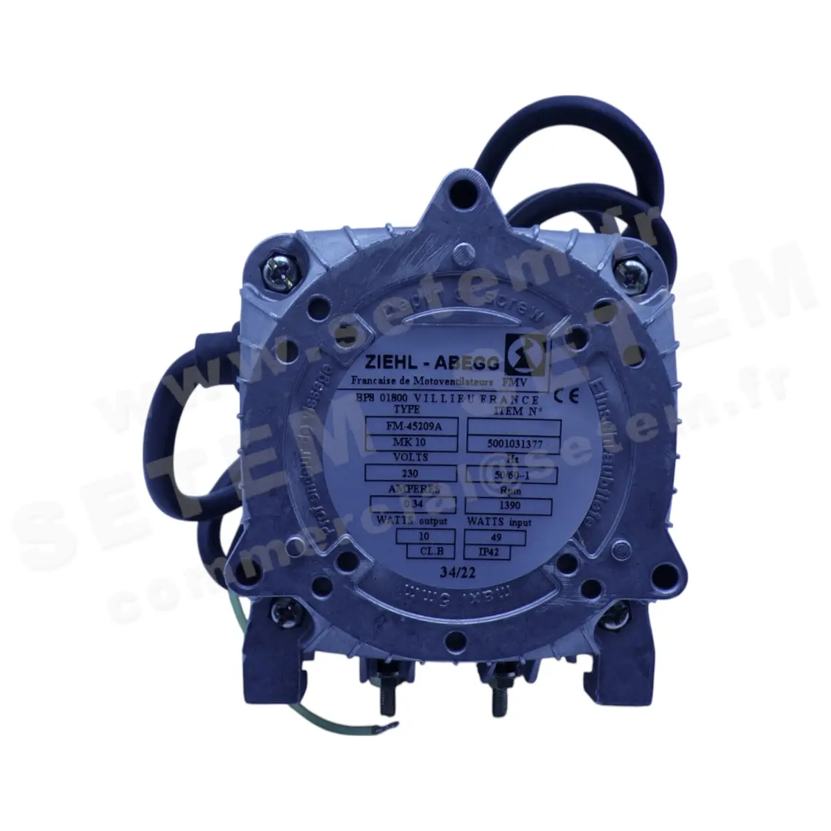 9903009545-MOTEUR ZIEHL ABEGG MK10 FM.45209A *5001031377*